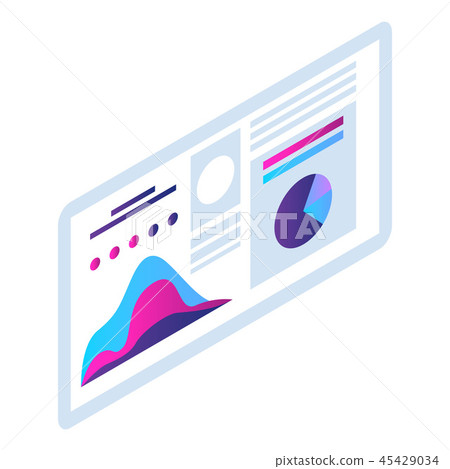 Infographic panel icon, isometric style Infographic panel icon, isometric style 45429034