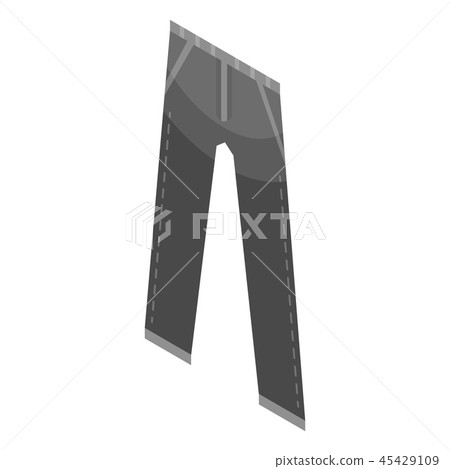 Black jeans pant icon, isometric style Black jeans pant icon, isometric style 45429109