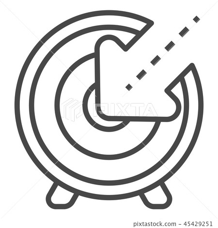Target arrow icon, outline style Target arrow icon, outline style 45429251