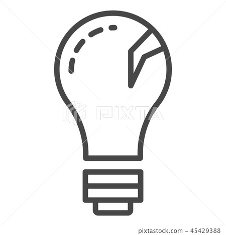 Eco bulb icon, outline style Eco bulb icon, outline style 45429388