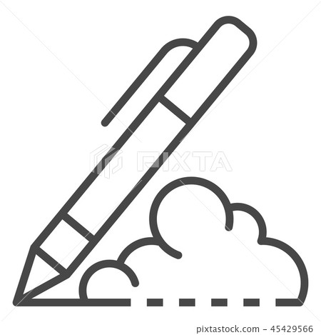 Writing pen icon, outline style Writing pen icon, outline style 45429566