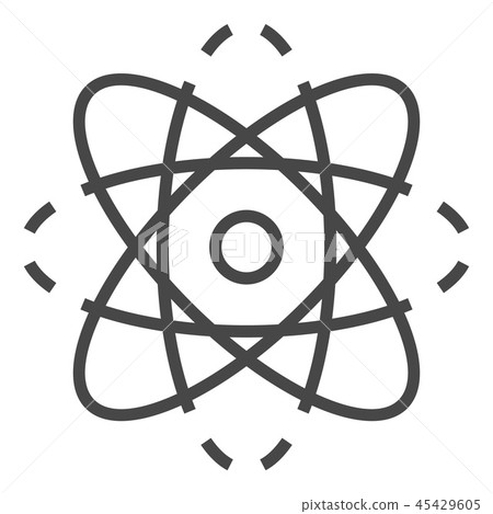 Atom icon, outline style 45429605