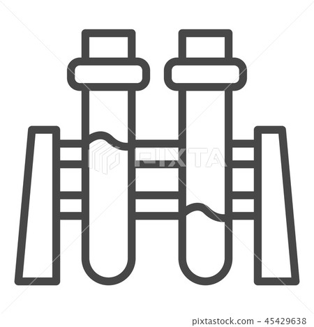Test tube on stand icon, outline style 45429638