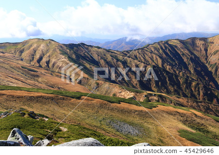 A view of the top of the Tohoku Iide mountain range Iito mountain top 45429646