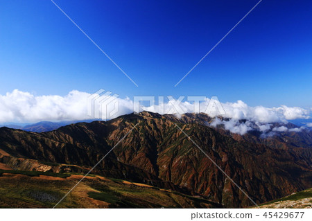 A view of the top of the Tohoku Iide mountain range Iito mountain top A view of the top of the Tohoku Iide mountain range Iito mountain top 45429677