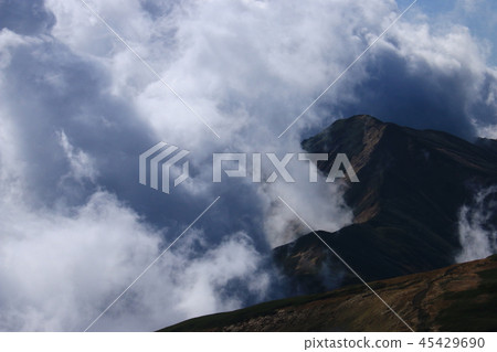 Male figure of Mt. Ohintake from the top of the Tohoku Iide mountain range Male figure of Mt. Ohintake from the top of the Tohoku Iide mountain range 45429690