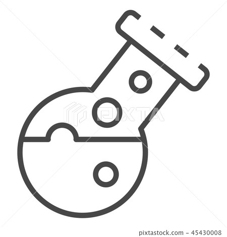 Chemical flask icon, outline style 45430008