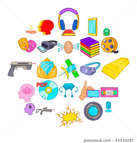 Video game icons set, cartoon style Video game icons set, cartoon style 45430297