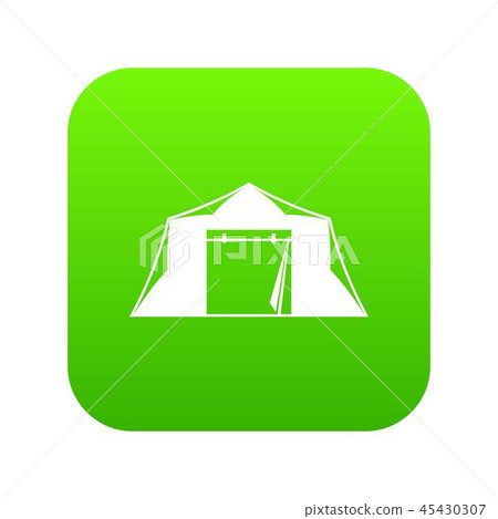 Tent icon digital green Tent icon digital green 45430307