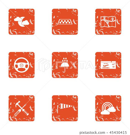 Elaborate icons set, grunge style 45430415