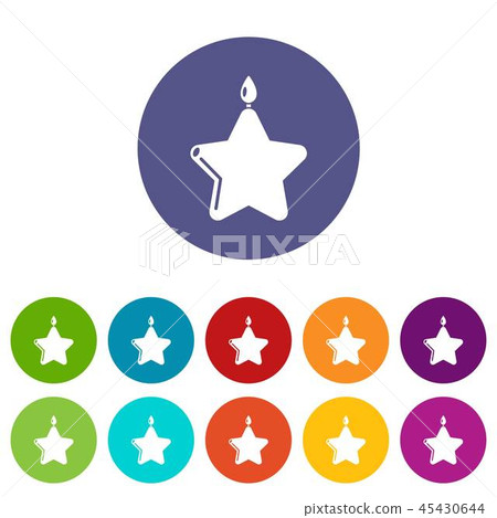 Candle star icon, simple black style Candle star icon, simple black style 45430644