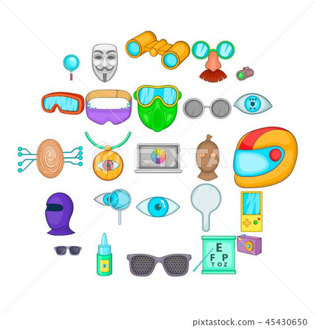 Semblance icons set, cartoon style 45430650