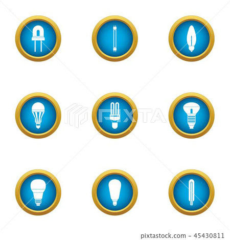 Ignite icons set, flat style - Stock Illustration [45430811] - PIXTA