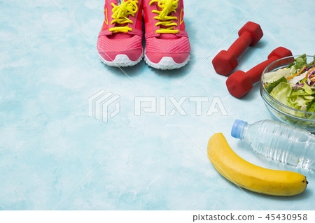 Healthy living concept photo. eating good food and exercising for body and spirit and total well-being. 107 Healthy living concept photo. eating good food and exercising for body and spirit and total well-being. 107 45430958