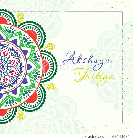 Happy India festival day card, india ornament  45433085
