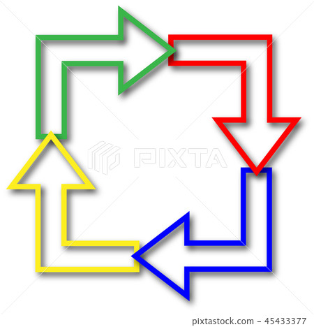 PDCA arrow rotation illustration icon - Stock Illustration [45433377 ...