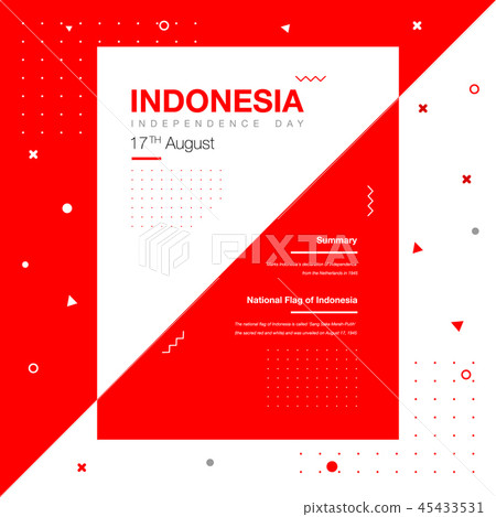 Indonesia dependence day celebrate vector template 45433531