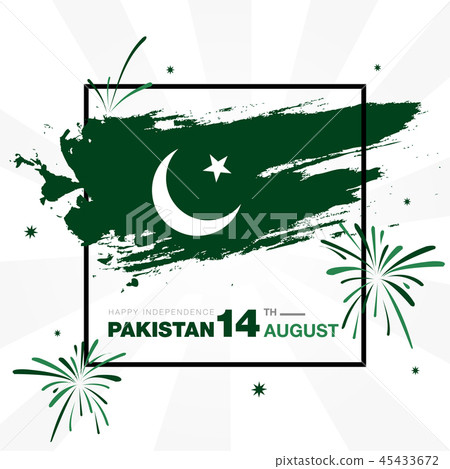 Pakistan dependence day celebrate vector template 45433672