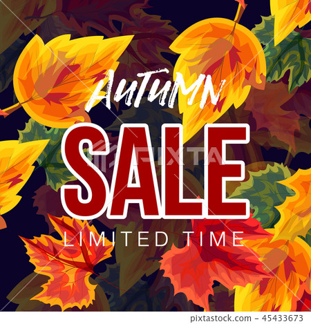 Colorful autumnal sale banner 45433673
