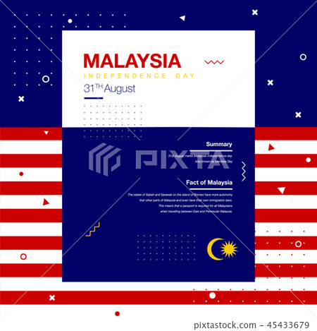 Malaysia Dependence day celebrate card template 45433679