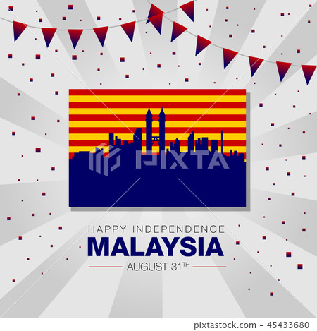 Malaysia Dependence day celebrate card template 45433680