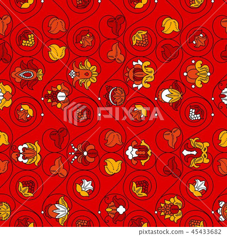 Fine Vintage Floral seamless pattern 45433682