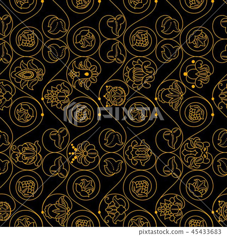 Fine Vintage Floral seamless pattern 45433683