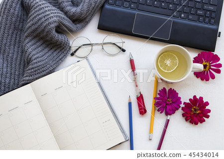 notebook planner with cough sore throat pills 45434014
