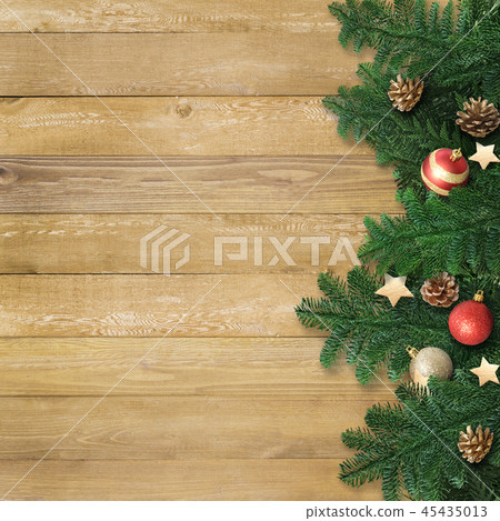 Background-Wood Grain-Christmas-Ornament 45435013