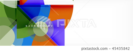 Triangles and circle geometric background 45435842