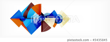 Trendy circles composition geometric background 45435845