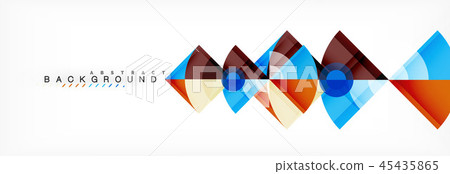 Trendy circles composition geometric background 45435865