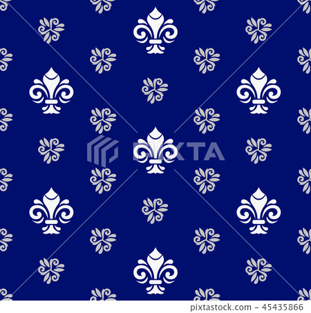 Seamless Pattern With Royal Lily 45435866