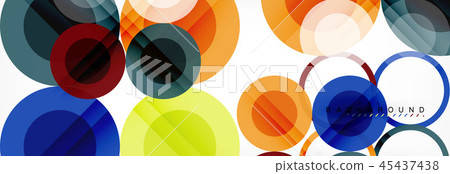 Overlapping circles design background 45437438