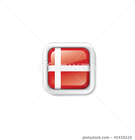 Denmark flag, vector illustration on a white background Denmark flag, vector illustration on a white background 45439220