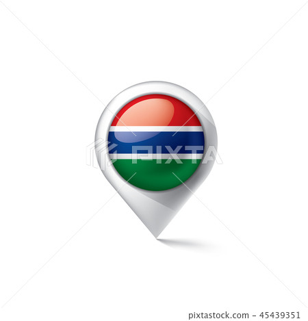 Gambia flag, vector illustration on a white background 45439351