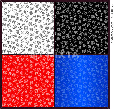 Collection of seamless patterns with snow flakes Collection of seamless patterns with snow flakes 45440172