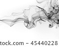 Black and white smoke abstract on white 45440228