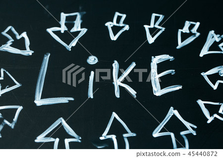 Like an inscription and arrow drawn in chalk Like an inscription and arrow drawn in chalk 45440872