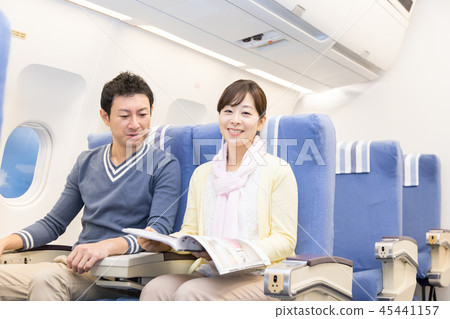 飛機飛行旅行夫婦 45441157