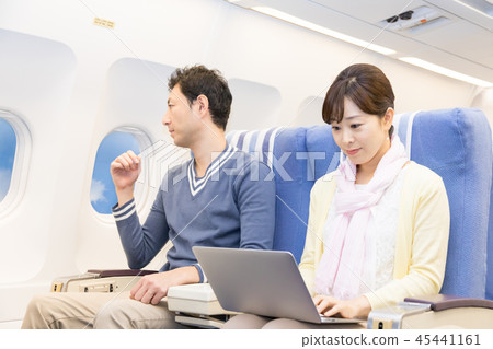 飛機飛行旅行夫婦 45441161