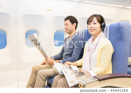 飛機飛行旅行夫婦 45441169