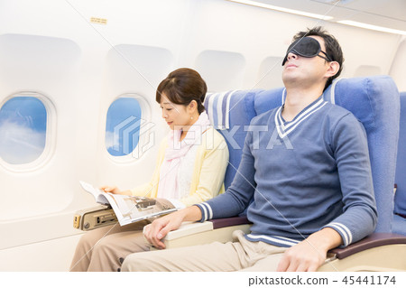 飛機飛行旅行夫婦睡覺眼罩 45441174