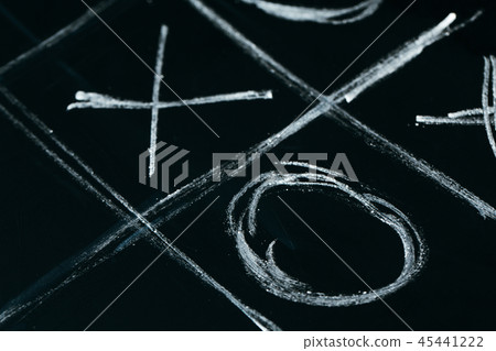 tic tac toe chalk on a school blackboard dark tic tac toe chalk on a school blackboard dark 45441222