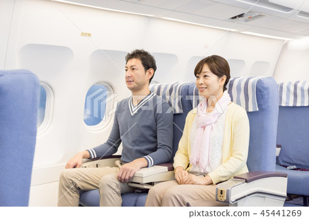 飛機飛行旅行夫婦 45441269
