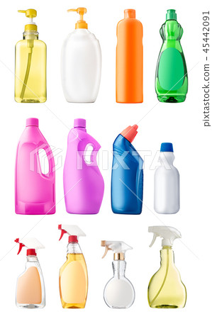 Collection of cleaning bottle product 45442091
