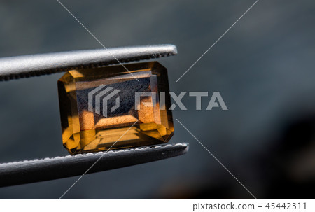 Smoky quartz gemstone jewelry cut. 45442311