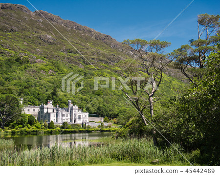 Kylemore Abbey in Ireland with reflection in water Kylemore Abbey in Ireland with reflection in water 45442489