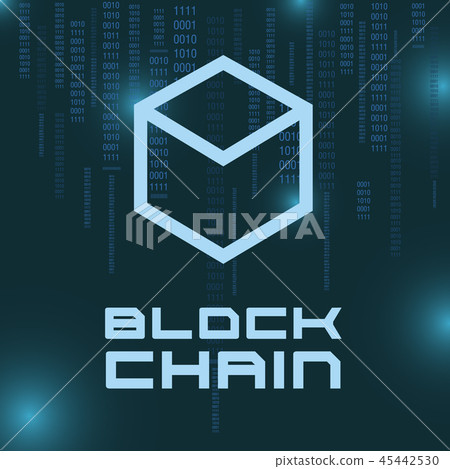 Blockchain networks, matrix background concept  45442530