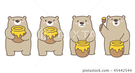 Bear vector Polar Bear icon logo honey bee cartoon 45442544